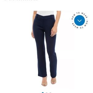 Rafaella Pants - Navy “Curvy Slim Leg” career pants NWT